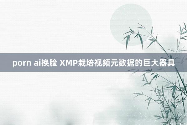 porn ai换脸 XMP栽培视频元数据的巨大器具