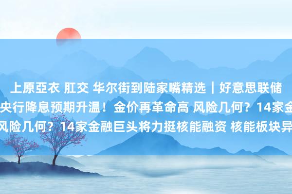 上原亞衣 肛交 华尔街到陆家嘴精选｜好意思联储大幅降息的可能仍存 欧央行降息预期升温！金价再革命高 风险几何？14家金融巨头将力挺核能融资 核能板块异日可期？