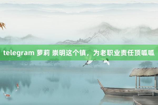 telegram 萝莉 崇明这个镇，为老职业责任顶呱呱