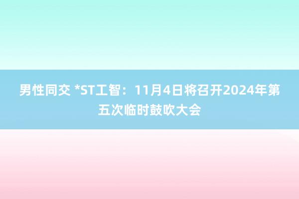 男性同交 *ST工智：11月4日将召开2024年第五次临时鼓吹大会