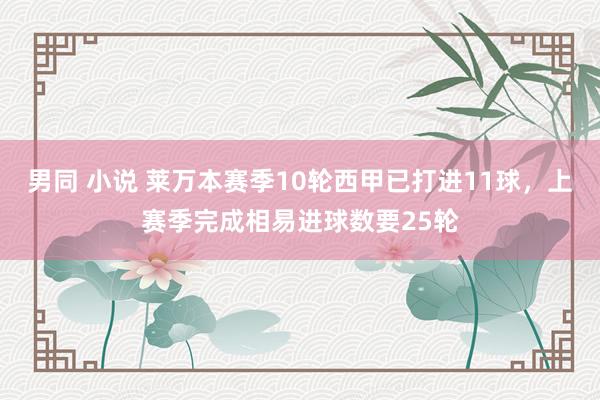 男同 小说 莱万本赛季10轮西甲已打进11球，上赛季完成相易进球数要25轮