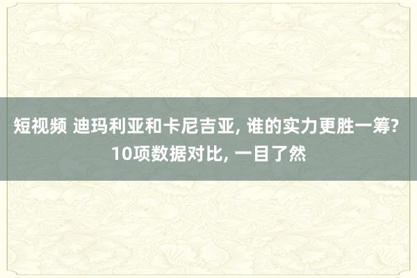 短视频 迪玛利亚和卡尼吉亚， 谁的实力更胜一筹? 10项数据对比， 一目了然