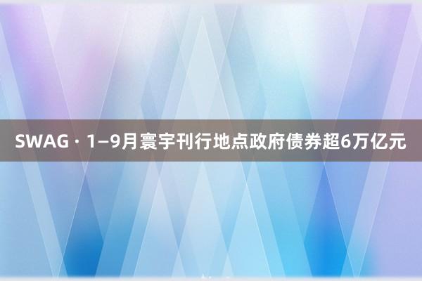 SWAG · 1—9月寰宇刊行地点政府债券超6万亿元