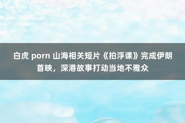 白虎 porn 山海相关短片《拍浮课》完成伊朗首映，深港故事打动当地不雅众