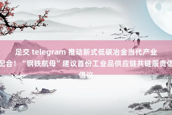 足交 telegram 推动新式低碳冶金当代产业链配合！“钢铁航母”建议首份工业品供应链共链履责倡议