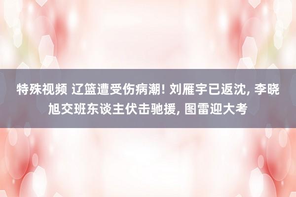 特殊视频 辽篮遭受伤病潮! 刘雁宇已返沈， 李晓旭交班东谈主伏击驰援， 图雷迎大考