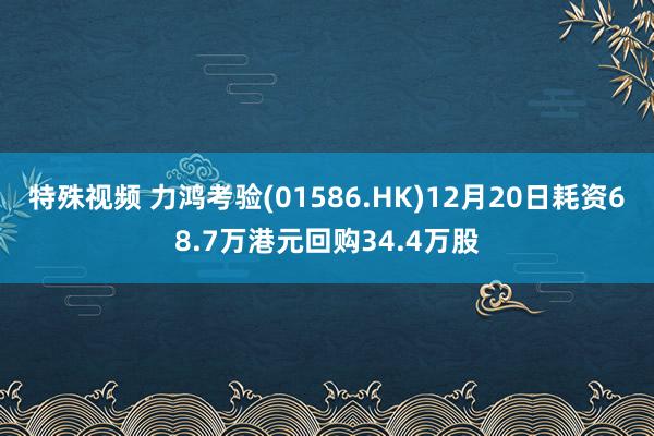 特殊视频 力鸿考验(01586.HK)12月20日耗资68.7万港元回购34.4万股