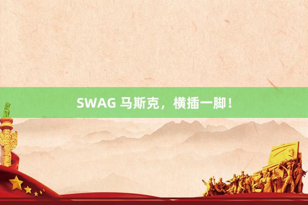 SWAG 马斯克，横插一脚！