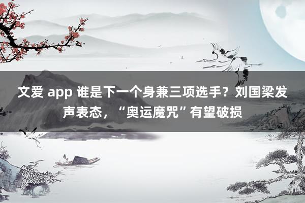 文爱 app 谁是下一个身兼三项选手？刘国梁发声表态，“奥运魔咒”有望破损